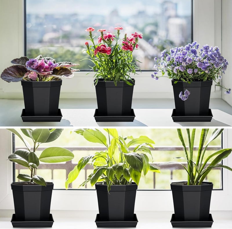 LWALRS Square Plant Saucer 18 Inch 4 Pack, Durable Plastic Plant Saucer, Garden Large Deep Plant Trays for Pots, Heavy Duty Plant Pot Saucers, Planters for Indoors and Outdoors Plants. - Image 4